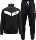 Donnay Mens Poly Tracksuit  (Black, Charcoal and White)[Parallel Import]: 