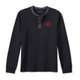 Men's Hometown Henley - Black - S: 