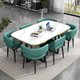 Mfurn 7-Piece Trendy Scandanavian Styled Table Set (Teal): 
