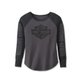 Women's Authentic Bar & Shield Rib-Knit Top - Colorblocked - Blackened Pearl - 1W: 