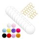 Clear Acrylic Blank Round Keyring Gold Pom Pom Kit - Multicolour (5): 