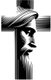 Handcrafted Christian Acrylic cross (White, 25x16cm): 
