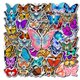 50-Piece - Holographic Butterfly stickers: 