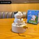 Hundred Mau Original Wood Carving Style Standing Posture Meow Meow Resin Doll Ornaments Cute Muppet Creative Home Desktop...