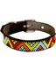 Huntlea Beaded Leather Collar - Daisy Vee Design (Black Leather) - Medium - Medium: 
