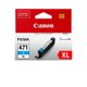 Canon 471XL Cyan Original High Yield Ink Cartridge: 