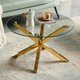 Aurora Round Glass Coffee Table (Gold): 