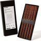 Chenshia 5 Pair Reusable Chopsticks Wood Non-slip Chop Sticks Gift Box Set - lron wood: 