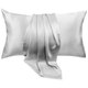 Chenshia 100% Pure Mulberry Silk 6A Grade Pillowcase For Hair & Skin - Silver Grey: 