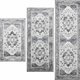 Chenshia 3 Piece Non-Slip Kitchen Rug Washable Comfort Hallway Floor Mats - Winter Marble: 