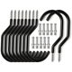 Chenshia 10 Pack Heavy Duty Storage Hooks Black Metal Bike Hooks for Wall: 