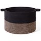 Chenshia Cotton Laundry Basket Foldable Woven Storage Basket Blanket - 90L - Black&MixCamel: 