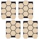Chenshia Echo-Less Hexagon Wall Panel DIY Acoustic Wall Art Dcor4 Pack - WhiteOak: 