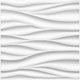 Chenshia 16 Piece 3D Wall Panels - Diamond Textured PVC - 4sqm - White Wavy: 