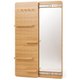 Chenshia Full-Body Magic Mirror Pegboard with Shelf & Hooks - Space Saving - Light Brown: 