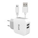 Sn�g 17W Dual USB Port Wall Charger plus 1.2m USB to Micro USB cable (White): 
