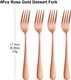 4pcs Rose Gold,4/6/12Pieces Dessert Fork Set Gold Cake Snack Salad Fork Stailess Steel Black Forks Mirror Western Sliver...