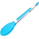 Blue,BBQ Gadgets Silicone Non-Slip Food Tong Kitchen Tongs utensil Cooking Tong clip Clamp BBQ Salad Tools Grill Kitchen...