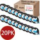 20PK Black on Blue,Compatible LetraTag 91201 or D1 Tape 45013 D1 Label Tape Plastic Label Tapes for LT-100H Label Machine EVA...