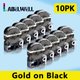 10PK Gold on Black,6mm,SS12KW label tape compatible for LW-300 LW-400 LW-600P LW-700  LW-700P label printer: 