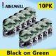 10PK Black on Green,12mm,SS12KW label tape compatible for LW-300 LW-400 LW-600P LW-700  LW-700P label printer: 
