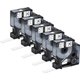 19mm,5PK Black on White,Compatible for LabelManager Rhino 5200: 