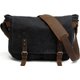Black,New Fashion Thick Wax Canvas Men Shoulder bag Messenger: 