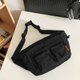 Black,Trendy Outdoor Sports Crossbody Bag Unisex Casual Large Capacity: 