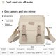 CWSmall beige,Single-shoulder canvas camera bag, portable travel mirrorless bag, Japanese-style: 