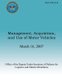 Management, Acquisition, and Use of Motor Vehicles (Paperback): Secretary Of Defense