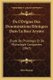 De L'Origine Des Denominations Ethniques Dans La Race Aryane - Etude De Philologie Et De Mythologie Comparees (1867)...