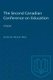 The Second Canadian Conference on Education - A Report (Paperback): Fred W. Price