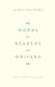 Words for Readers and Writers - Spirit-Pooled Dialogues (Paperback): Larry Woiwode