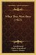 When They Were Boys (1922) (Paperback): Carroll Everett, Charles Francis Reed