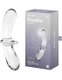 Satisfyer Hot & Cold Glass Dildo - Double Crystal: Transparent: 