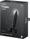 Satisfyer Hot & Cold Glass Dildo - Triple Crystal 1: Black: 