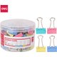 Deli Binder Clip 25mm Asst Colors (Blue|Yellow|Pink|Green) 96 PCS: 