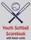 Youth Softball Scorebook With Lineup Cards - 50 Scorecards For Baseball and Softball (Paperback): Franc Faria
