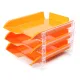 Bantex Vision 3-Tier Letter Tray (Orange): 
