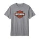 Men's Bar & Shield Tee - Medium Heather Grey - M: 
