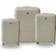 Roller Luggage Trolley Bag - Cream (3 Piece) (Hard Plastic) - Only Available to deliver to Major Cities: 