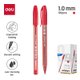 Deli Every Ballpoint Pen - Red (1.0mm Nib)(Box of 50): 