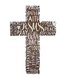 Handcrafted Christian Word Art Wall Cross Double layered (White, Small): 