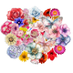 50-Piece Holographic Shiny Stickers - Flowers: 