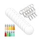 5cm Clear Acrylic Blank Round Keyring Tassel Kit (10): 