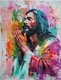 DIY Paint-by-Numbers - 40x50cm - Jesus' Prayer: 