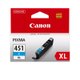 Canon 451XL Cyan Original High Yield Ink Cartridge: 