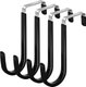 Chenshia Strong Steel Kitchen Bathroom Over Door Hanging Utility Hooks-4Pc - Black: 