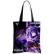 ANIMANGA Waterproof Oxford Tote Bag with Flocking Print -Raiden Shogun Baal: 