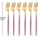 6Pcs Mirror PKGold,6 Pieces Gold Coffee Tea Fork Set Stainless Steel Fruit Fork Ice Cream Cake Dessert Mini Forks Afternoon...